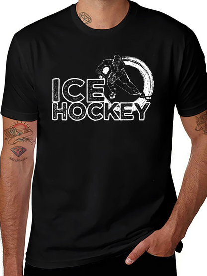 Ice Hockey Graphic Tee - Black
