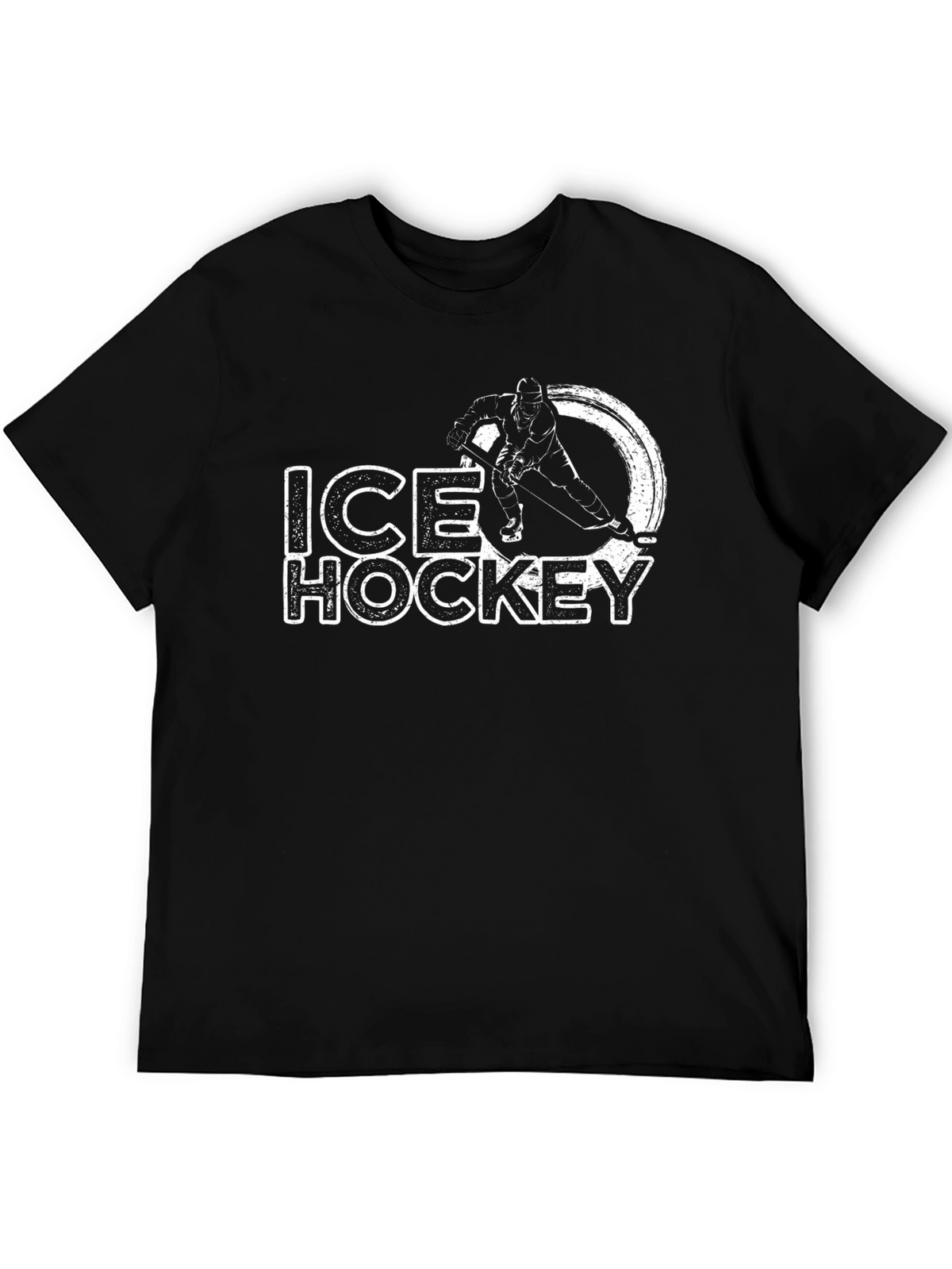 Ice Hockey Graphic Tee - Black