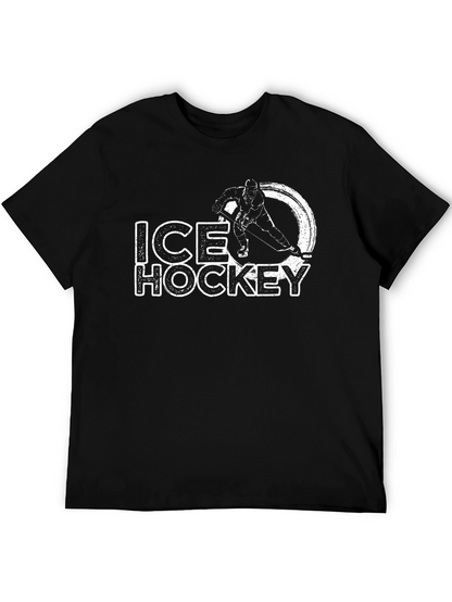 Ice Hockey Graphic Tee - Black