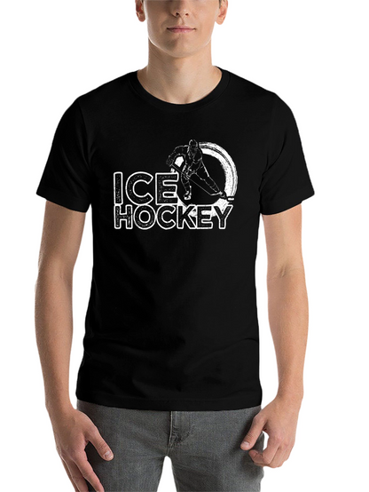 Ice Hockey Graphic Tee - Black
