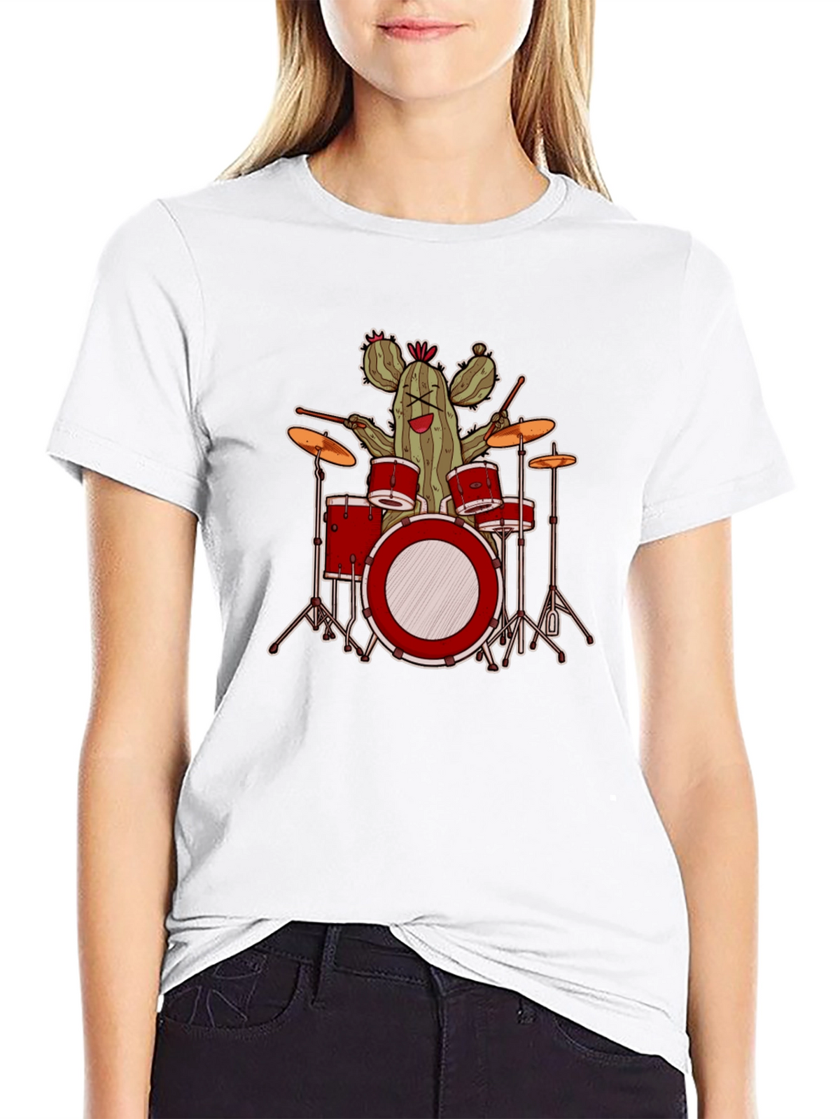Cactus Drummer Graphic T-Shirt - Band Tee