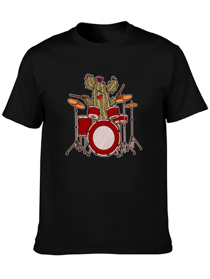 Cactus Drummer Graphic T-Shirt - Band Tee