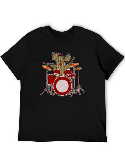 Cactus Drummer Graphic T-Shirt - Band Tee