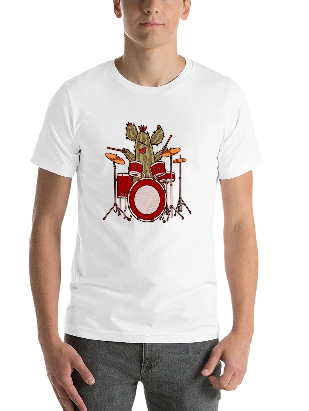 Cactus Drummer Graphic T-Shirt - Band Tee