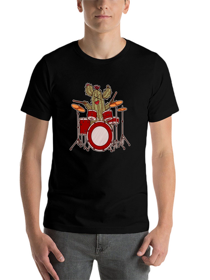 Cactus Drummer Graphic T-Shirt - Band Tee