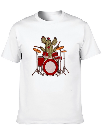 Cactus Drummer Graphic T-Shirt - Band Tee