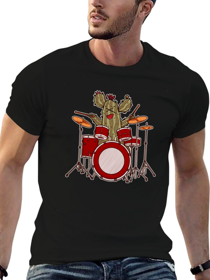 Cactus Drummer Graphic T-Shirt - Band Tee