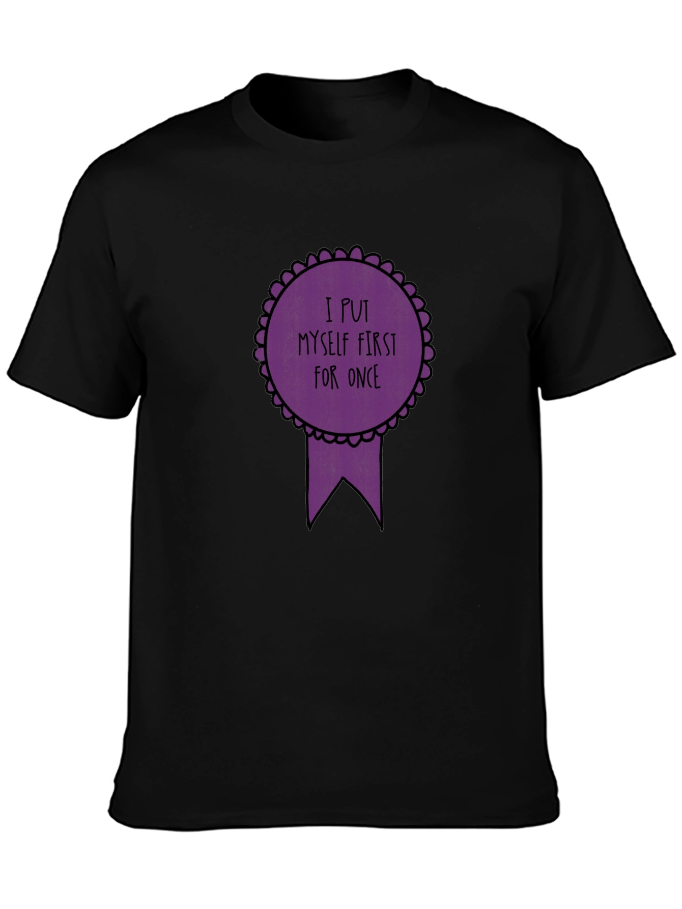 Self-Care T-Shirt - I Put Myself First Black Tee