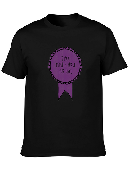 Self-Care T-Shirt - I Put Myself First Black Tee
