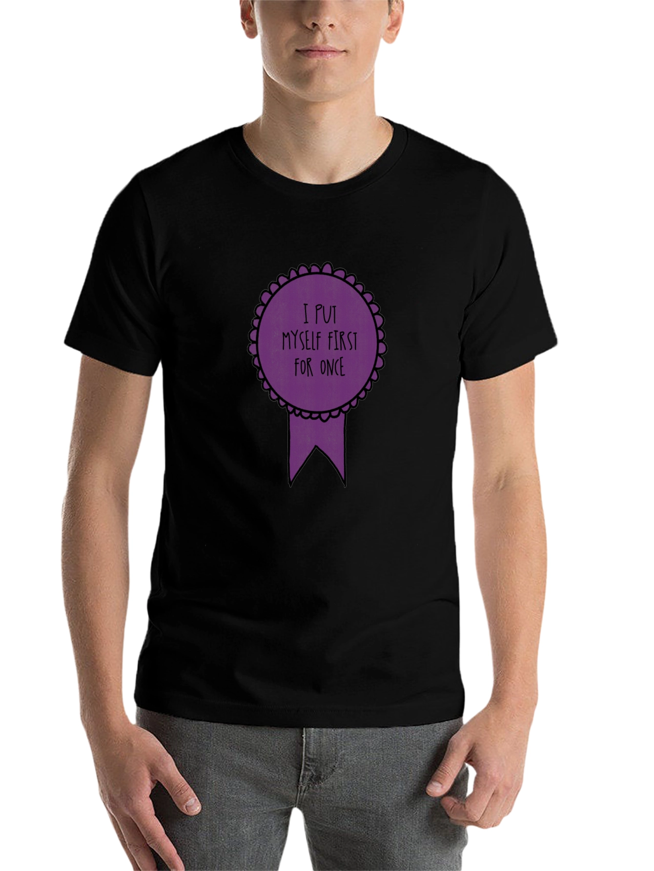 Self-Care T-Shirt - I Put Myself First Black Tee