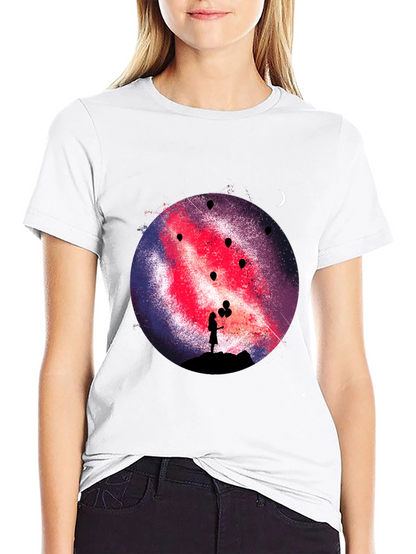 Galaxy Girl Graphic Print Tee