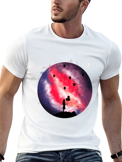 Galaxy Girl Graphic Print Tee