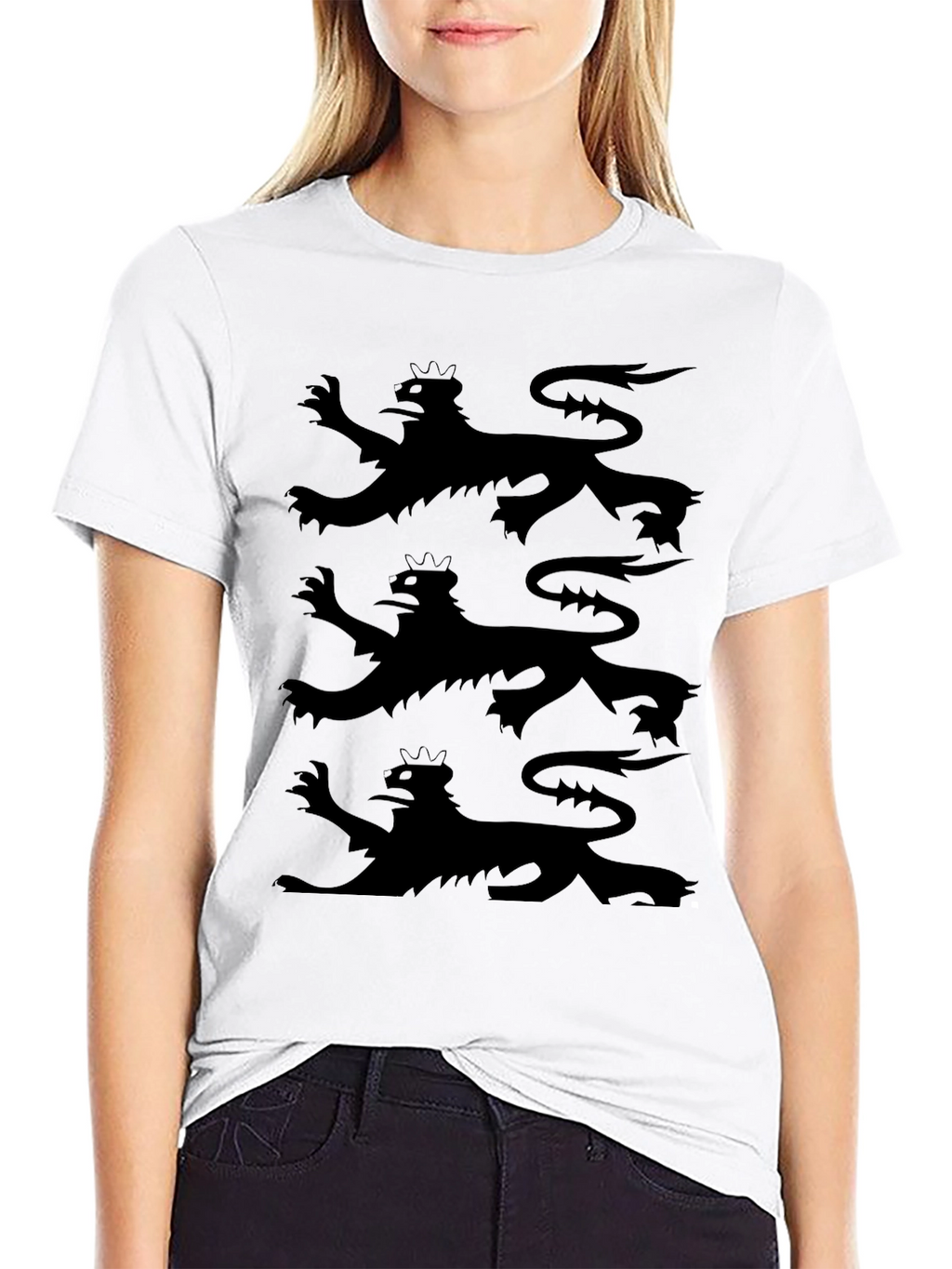 Triple Lion Rampant Graphic Tee - Black