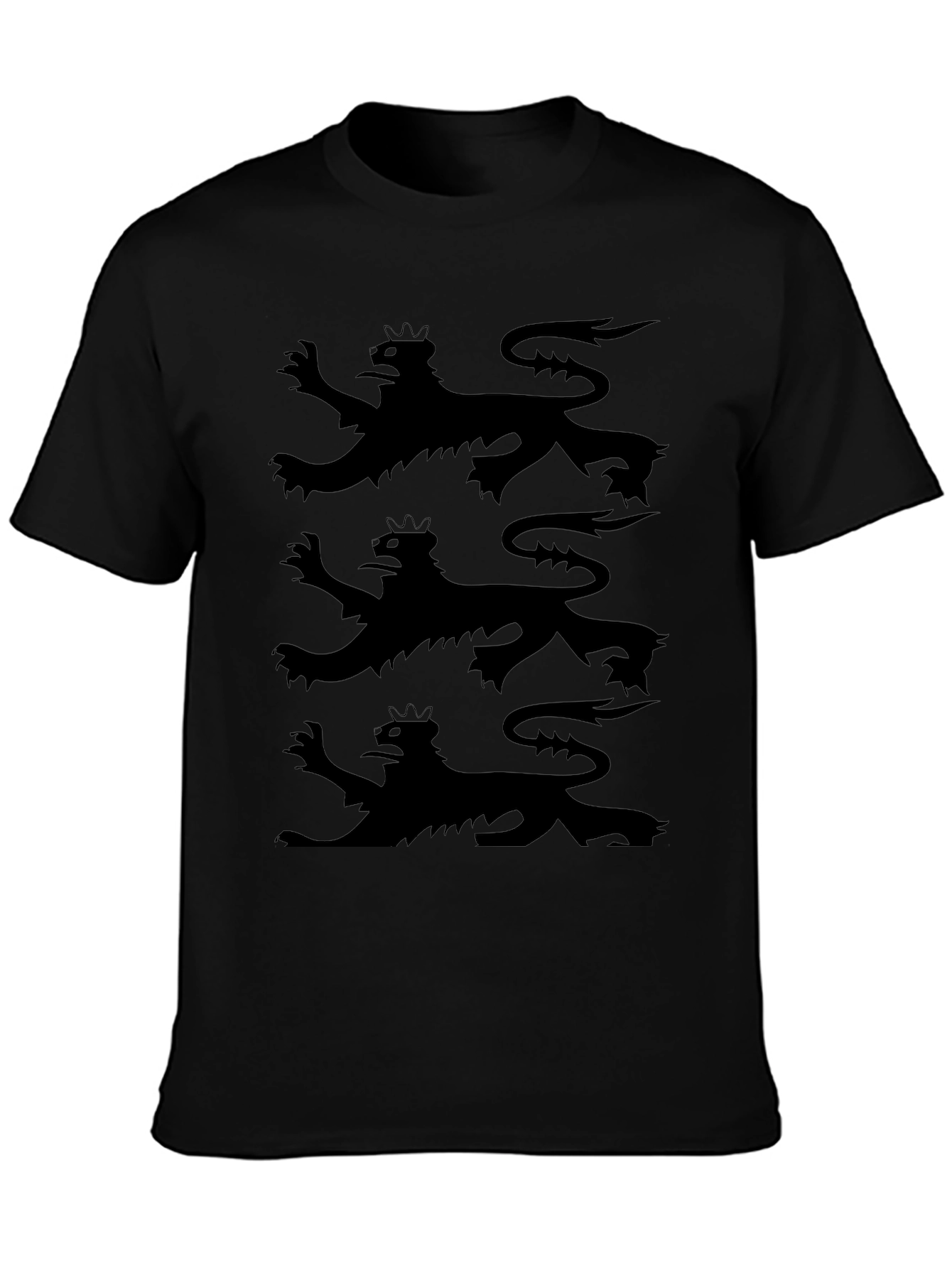 Triple Lion Rampant Graphic Tee - Black