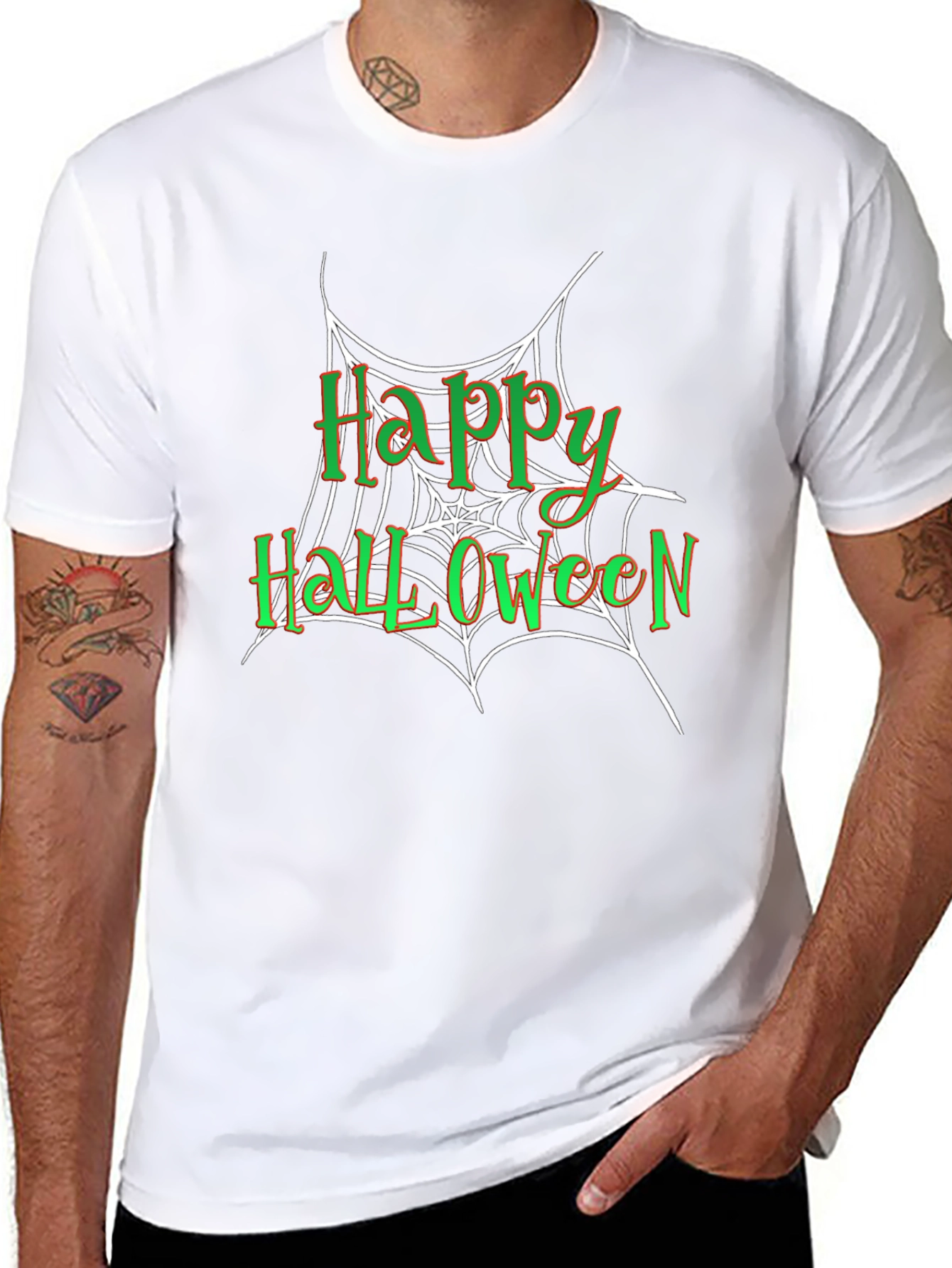 Happy Halloween Spiderweb T-Shirt