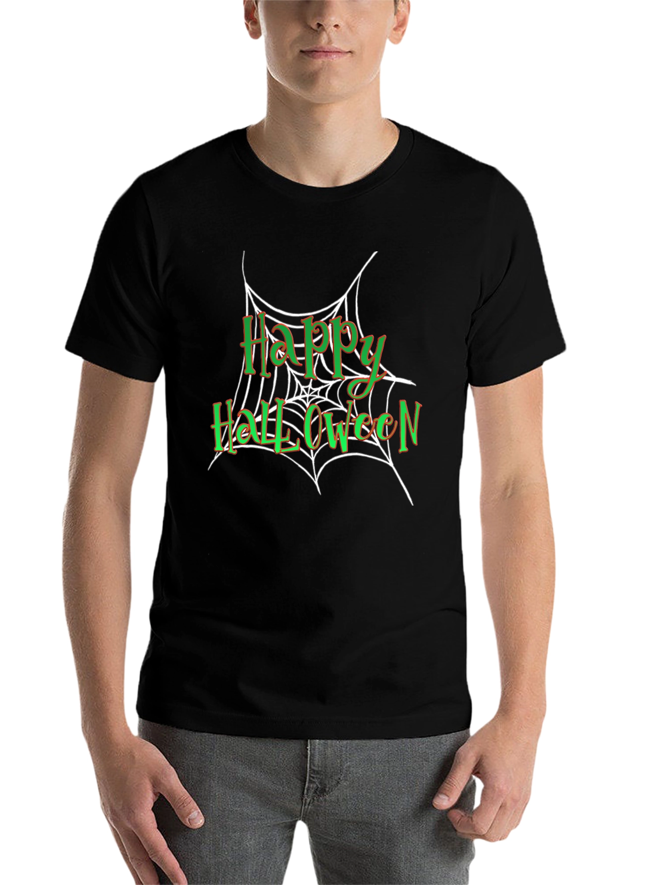 Happy Halloween Spiderweb T-Shirt