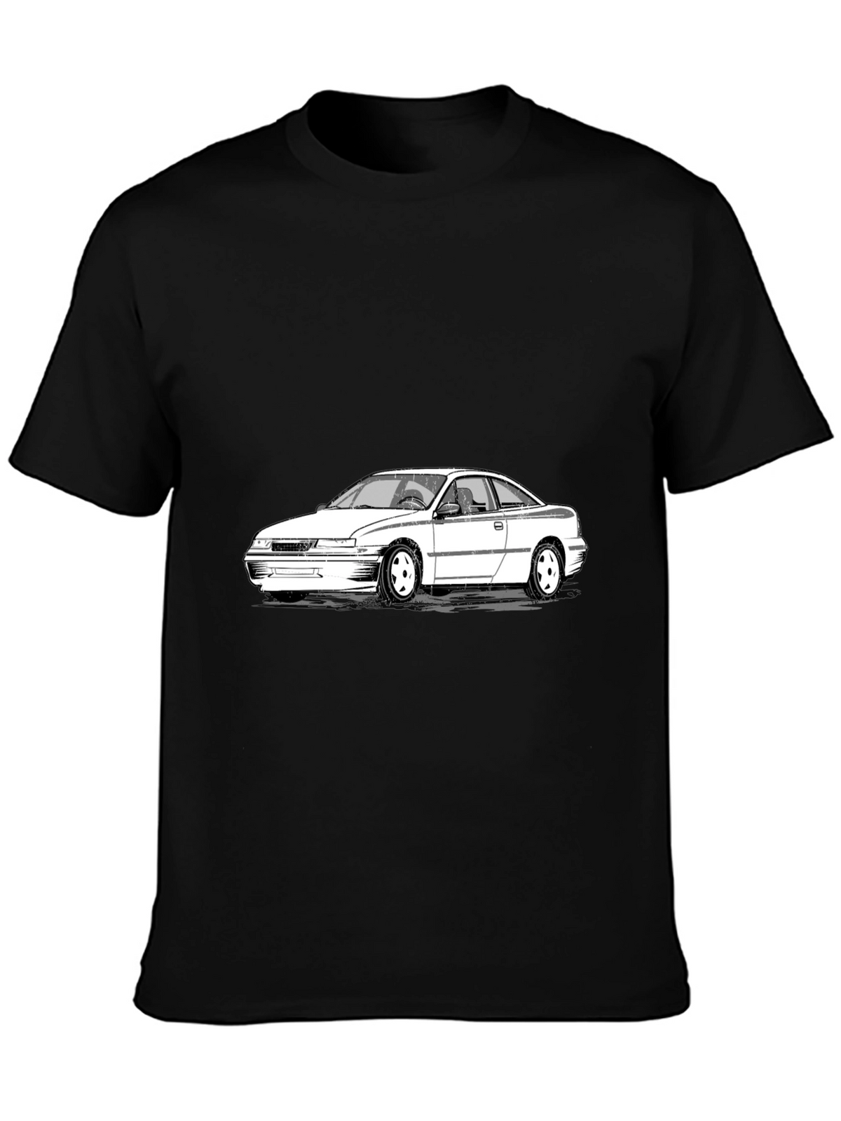 Cool Car Graphic Tee - Black Cotton T-Shirt
