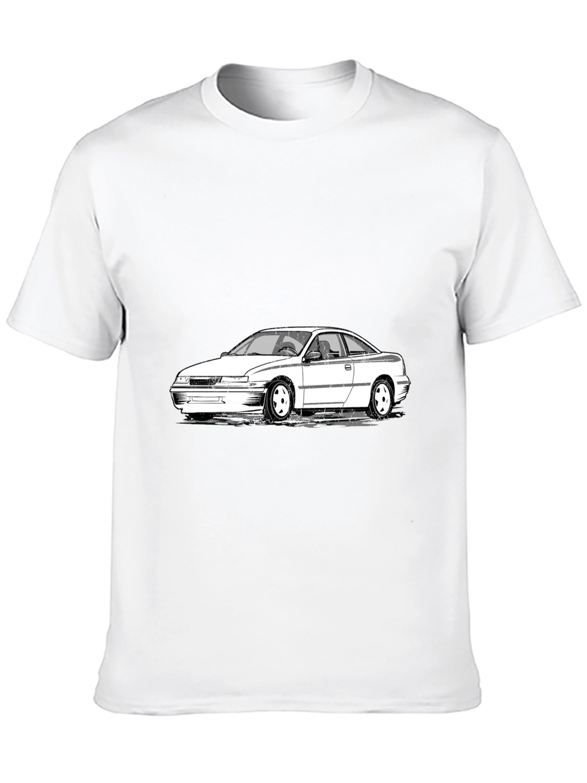 Cool Car Graphic Tee - Black Cotton T-Shirt