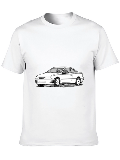 Cool Car Graphic Tee - Black Cotton T-Shirt