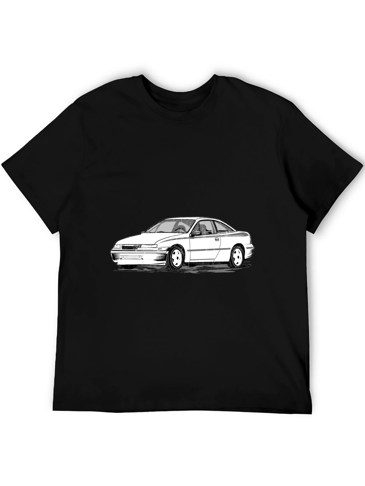 Cool Car Graphic Tee - Black Cotton T-Shirt