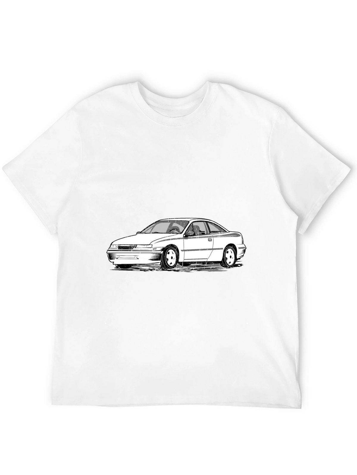 Cool Car Graphic Tee - Black Cotton T-Shirt