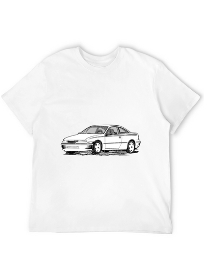 Cool Car Graphic Tee - Black Cotton T-Shirt