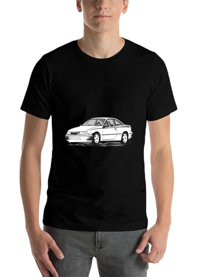 Cool Car Graphic Tee - Black Cotton T-Shirt