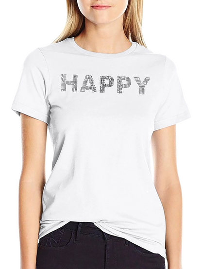Happy/Sad Word Art Mens Black T-Shirt