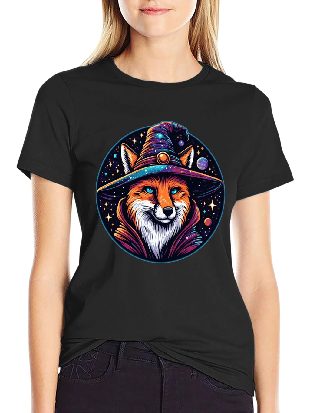 Wizard Fox Graphic T-Shirt