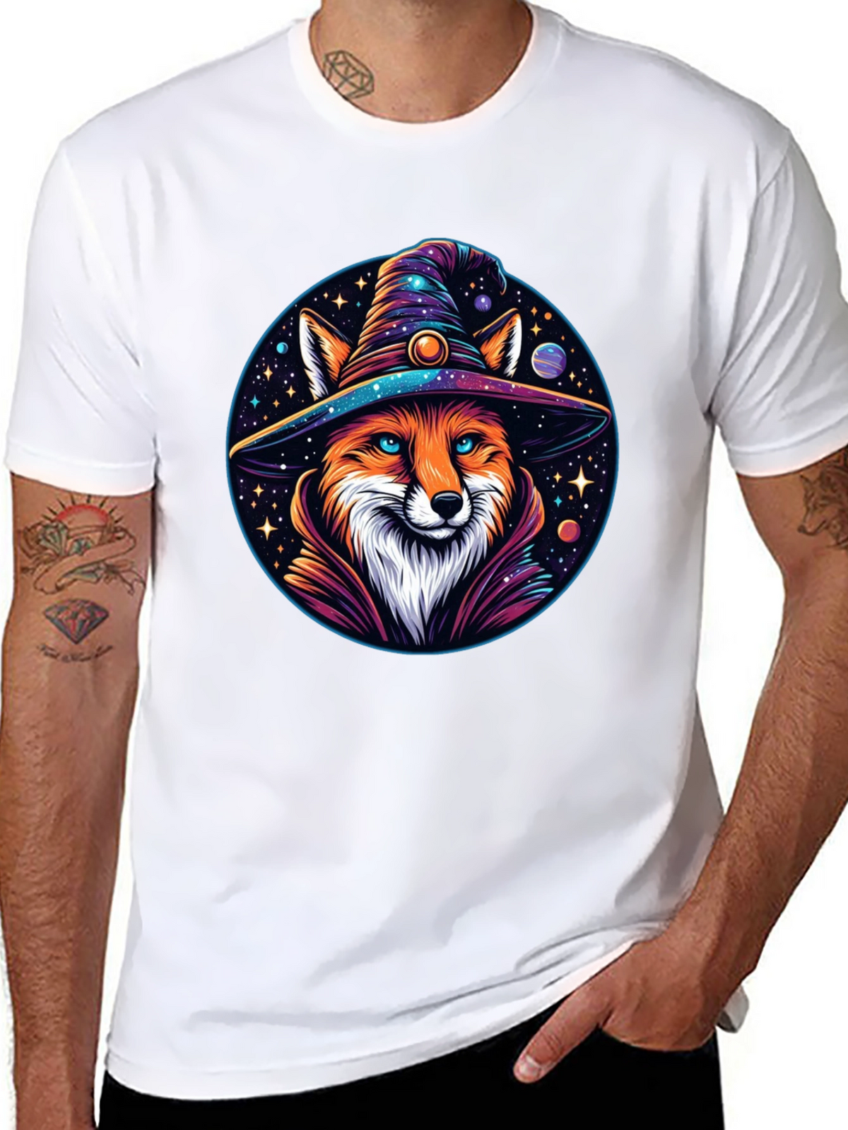 Wizard Fox Graphic T-Shirt