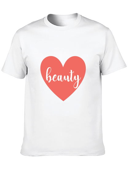Beauty Heart Black T-Shirt - Stylish Graphic Tee
