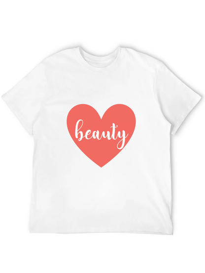 Beauty Heart Black T-Shirt - Stylish Graphic Tee