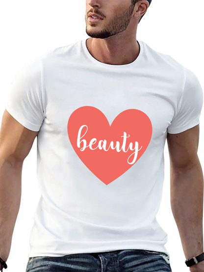 Beauty Heart Black T-Shirt - Stylish Graphic Tee