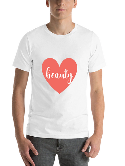 Beauty Heart Black T-Shirt - Stylish Graphic Tee