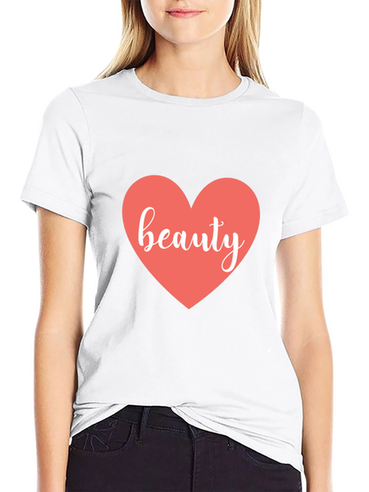 Beauty Heart Black T-Shirt - Stylish Graphic Tee
