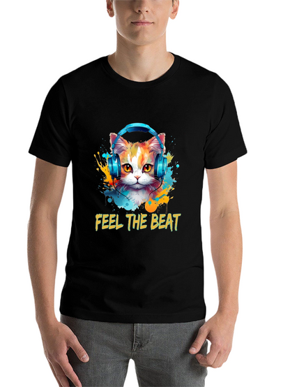 Feel the Beat Cat T-Shirt