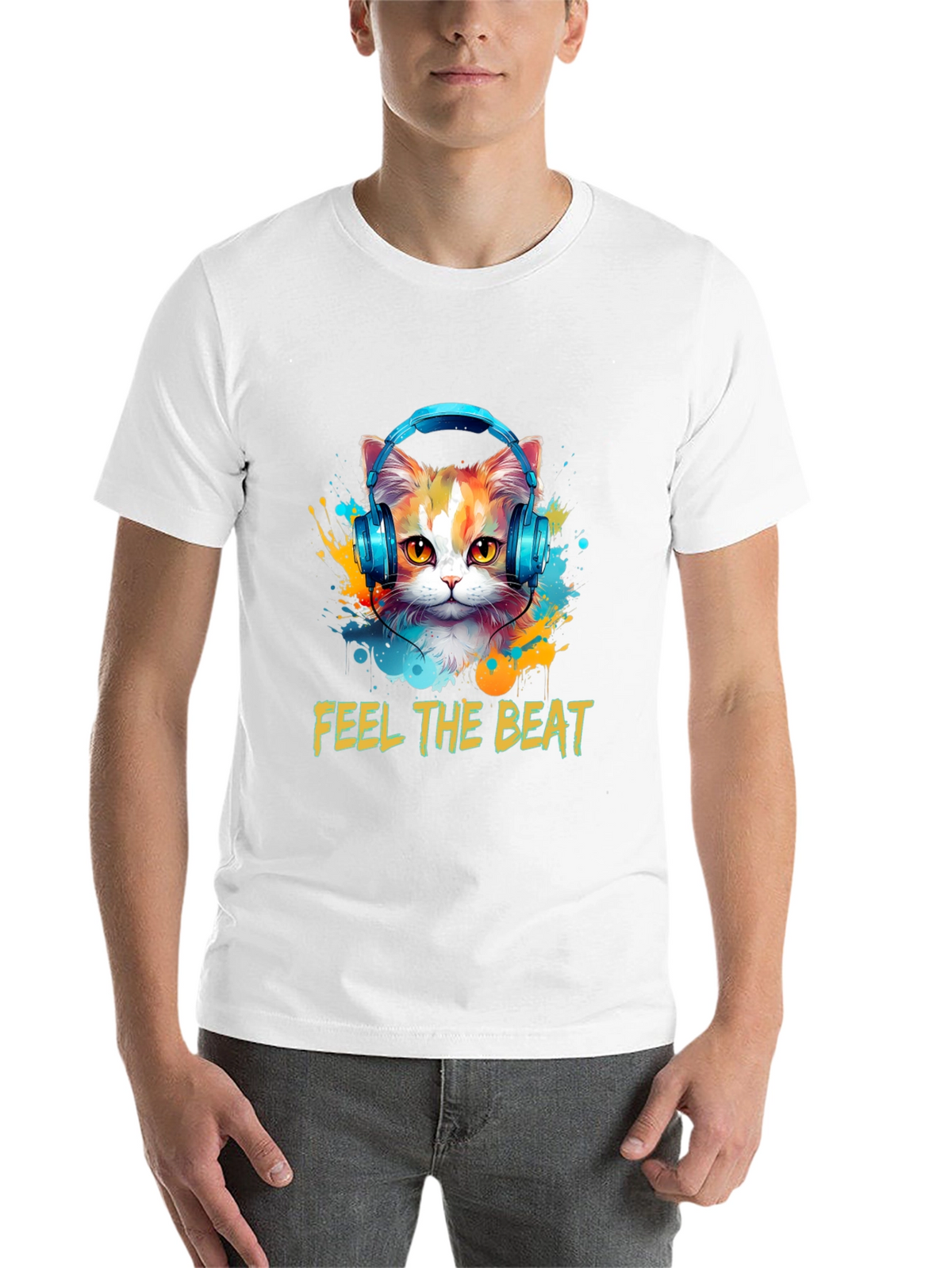 Feel the Beat Cat T-Shirt