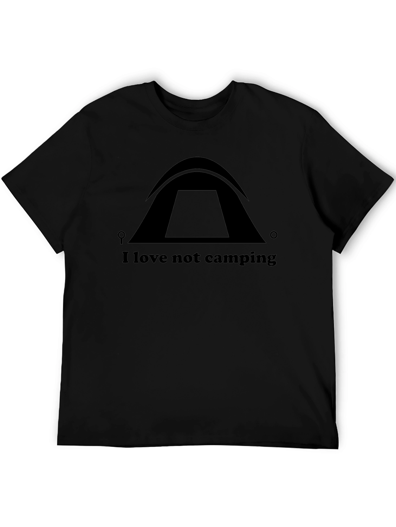 I Love Not Camping T-Shirt - Funny Outdoor Graphic Tee