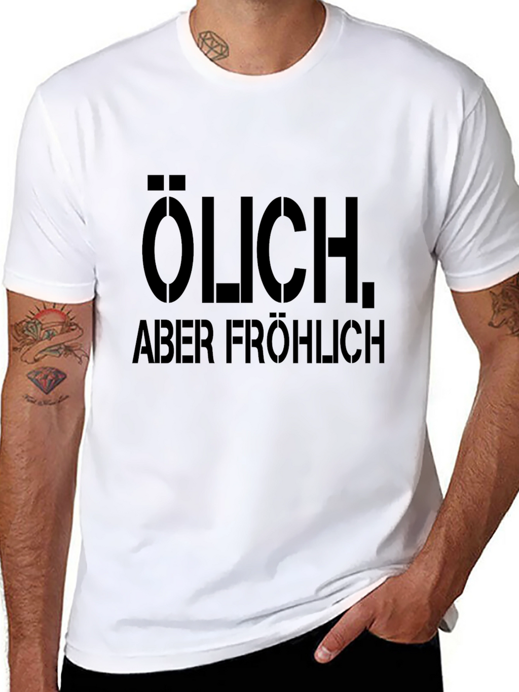 ÖLICH Aber Fröhlich - Black Graphic Tee