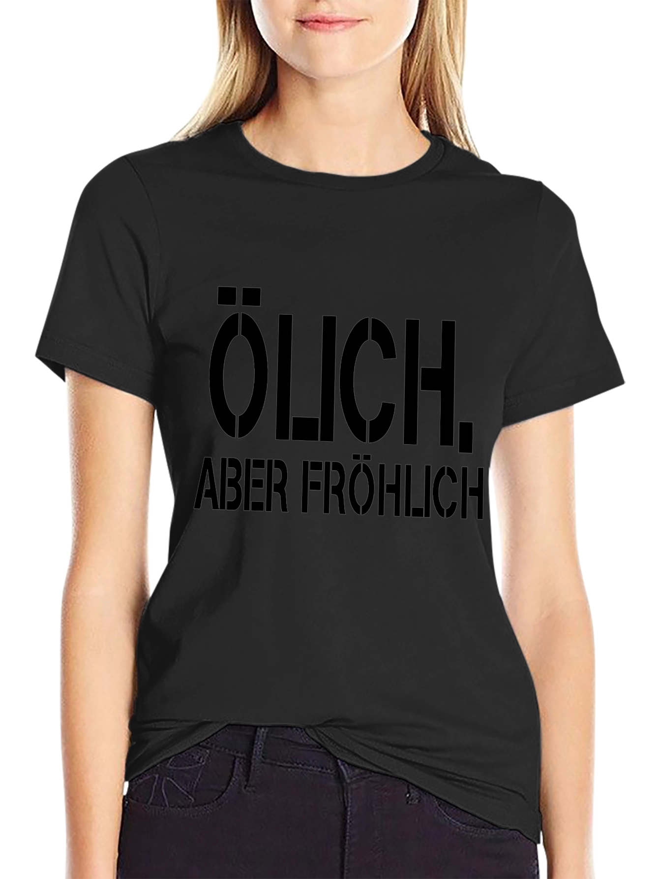 ÖLICH Aber Fröhlich - Black Graphic Tee
