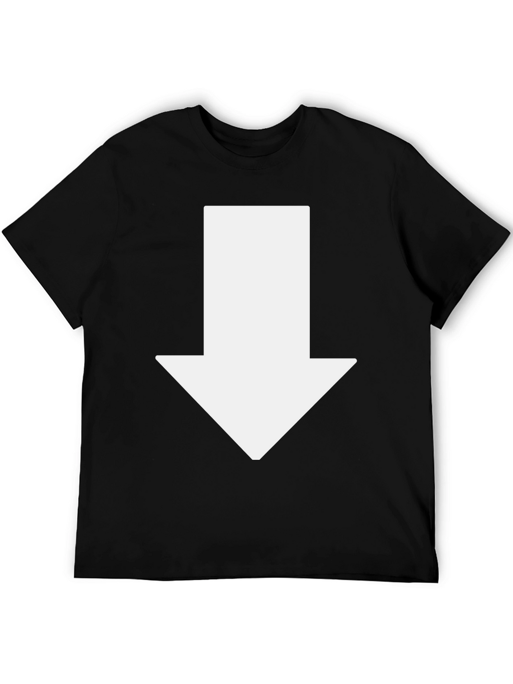 Arrow Down Graphic Tee - Casual Black T-Shirt