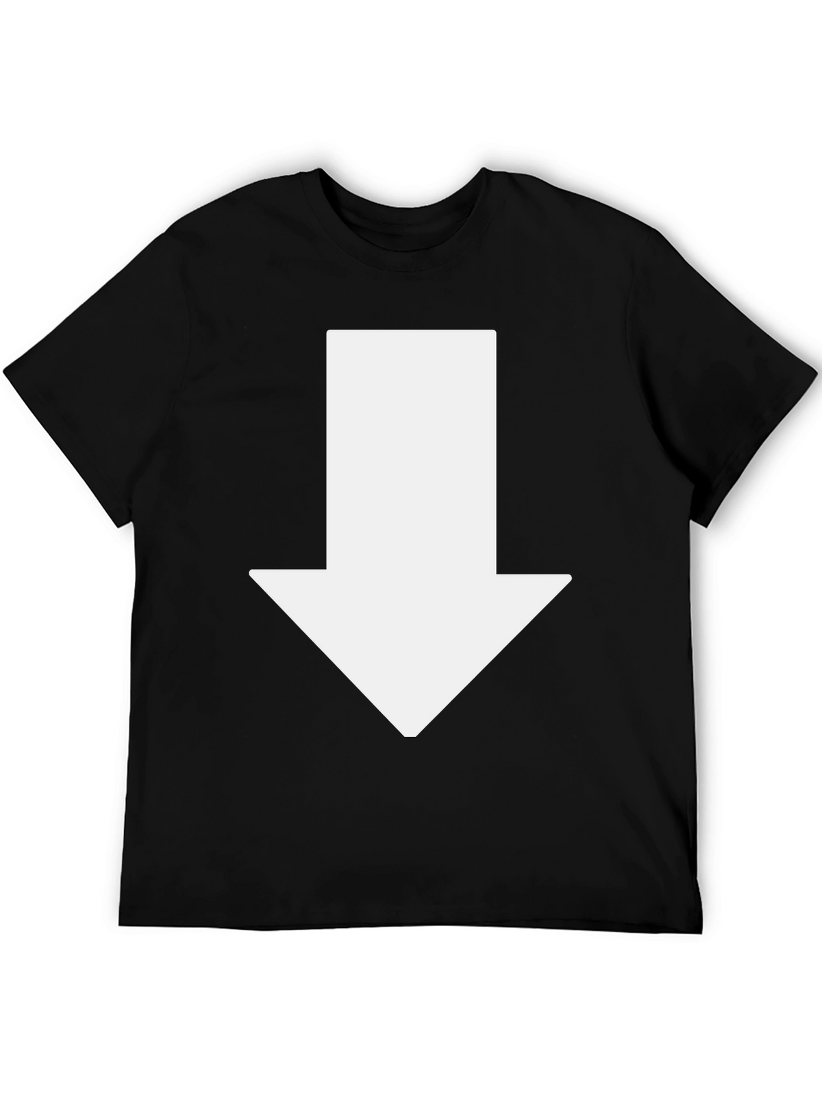 Arrow Down Graphic Tee - Casual Black T-Shirt