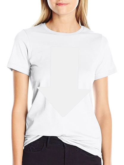 Arrow Down Graphic Tee - Casual Black T-Shirt
