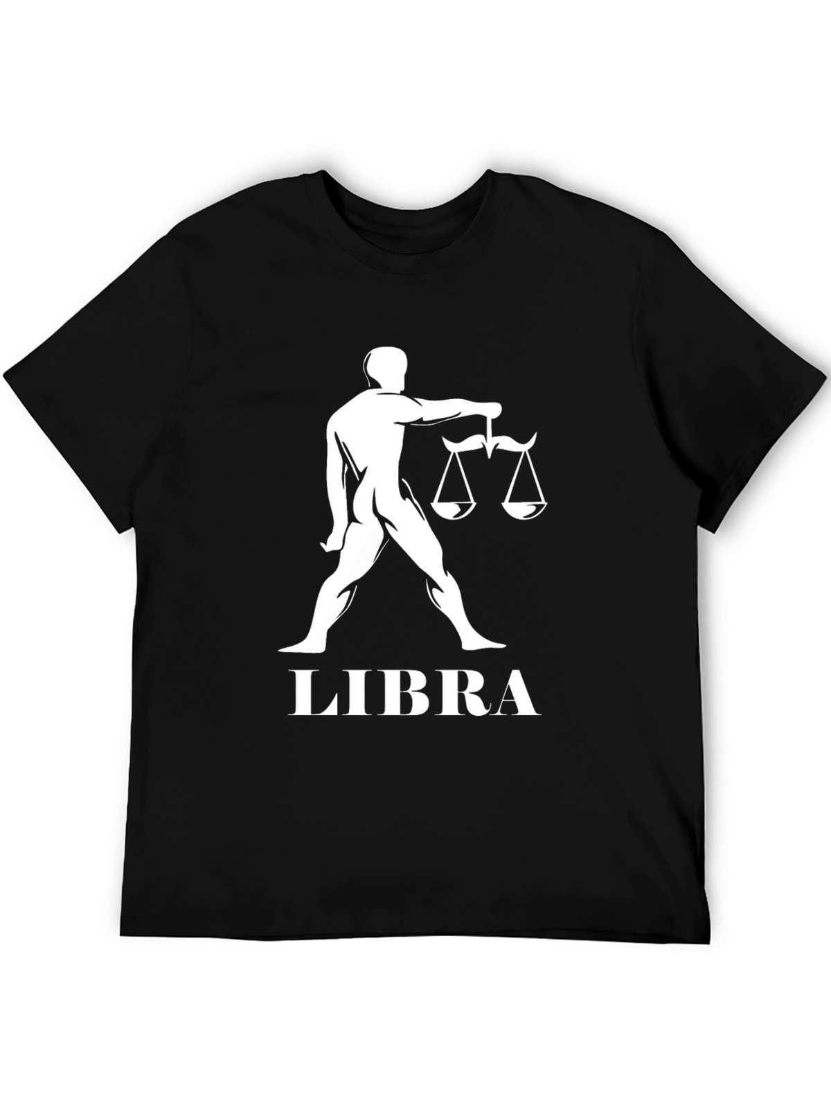 Libra Zodiac Sign Black T-Shirt