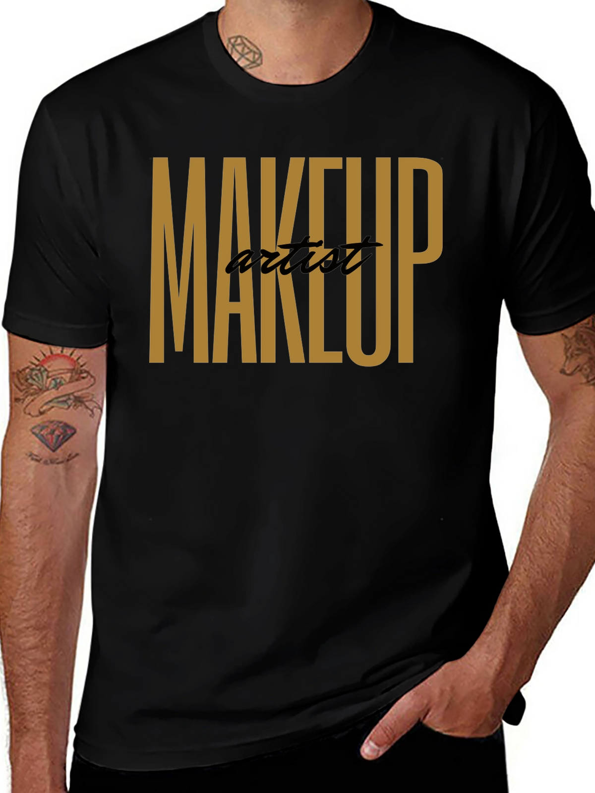 Makeup Artist T-Shirt - Stylish Black Tee