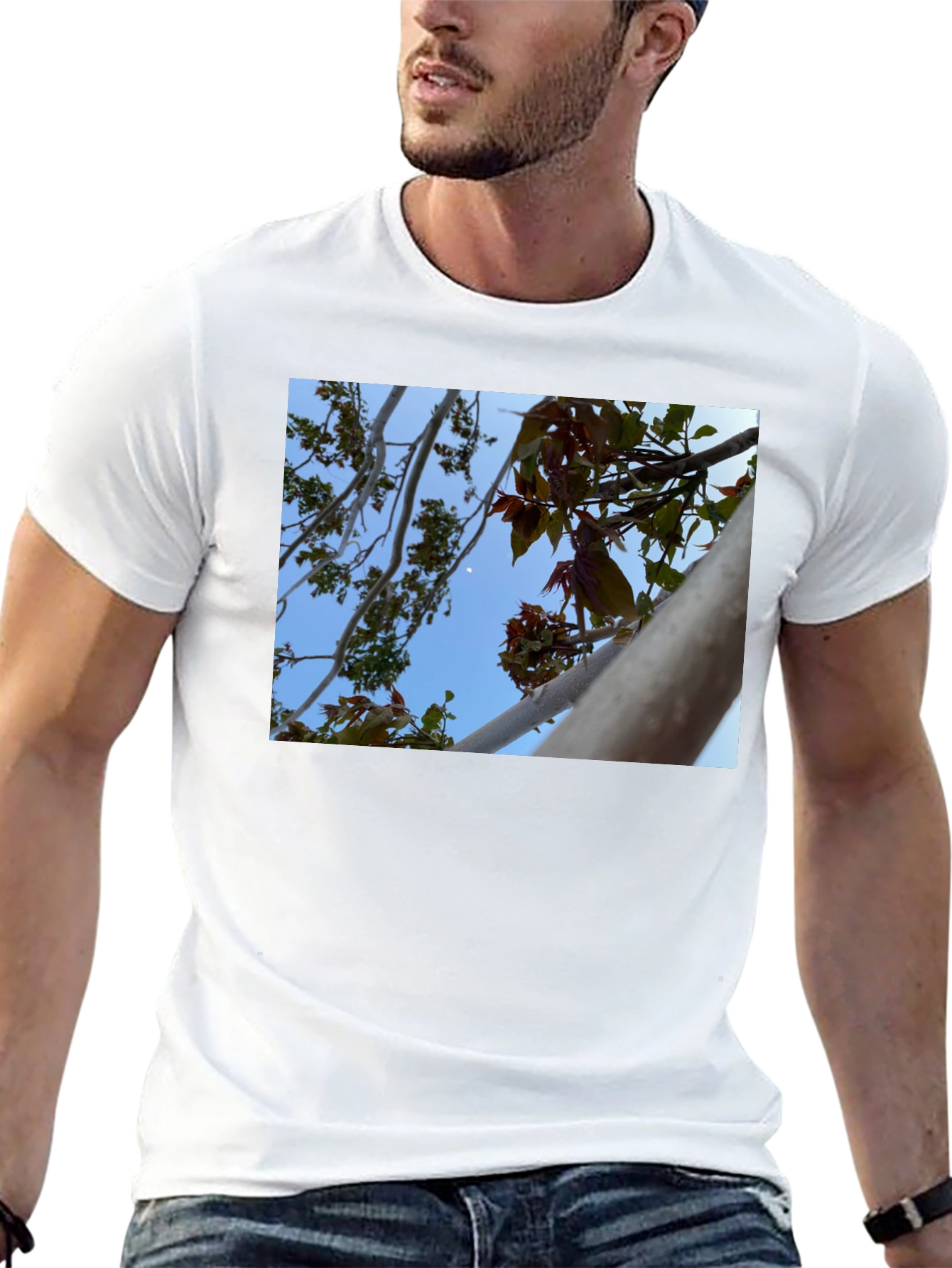 Nature View T-Shirt - Branches & Sky Design