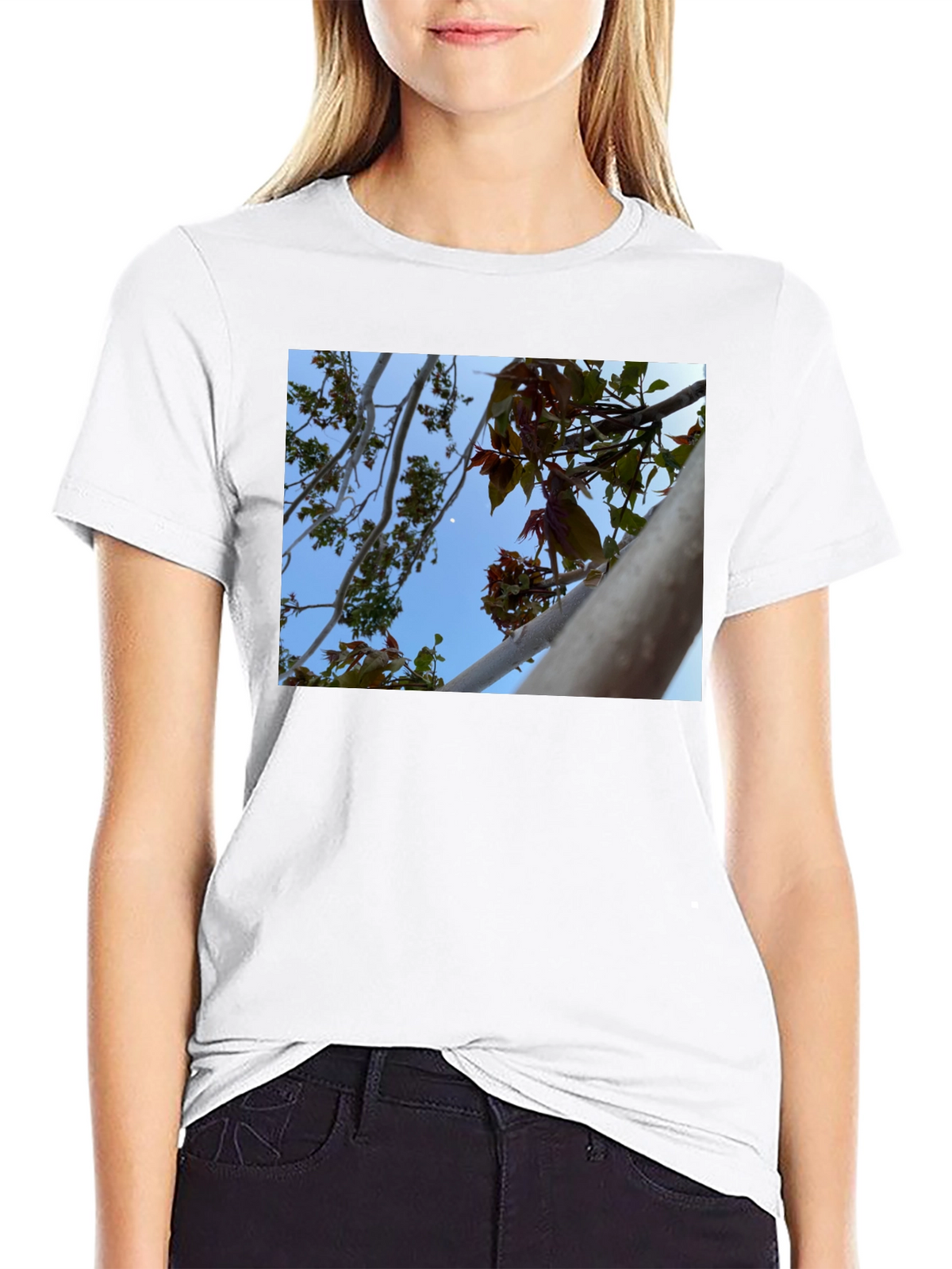 Nature View T-Shirt - Branches & Sky Design