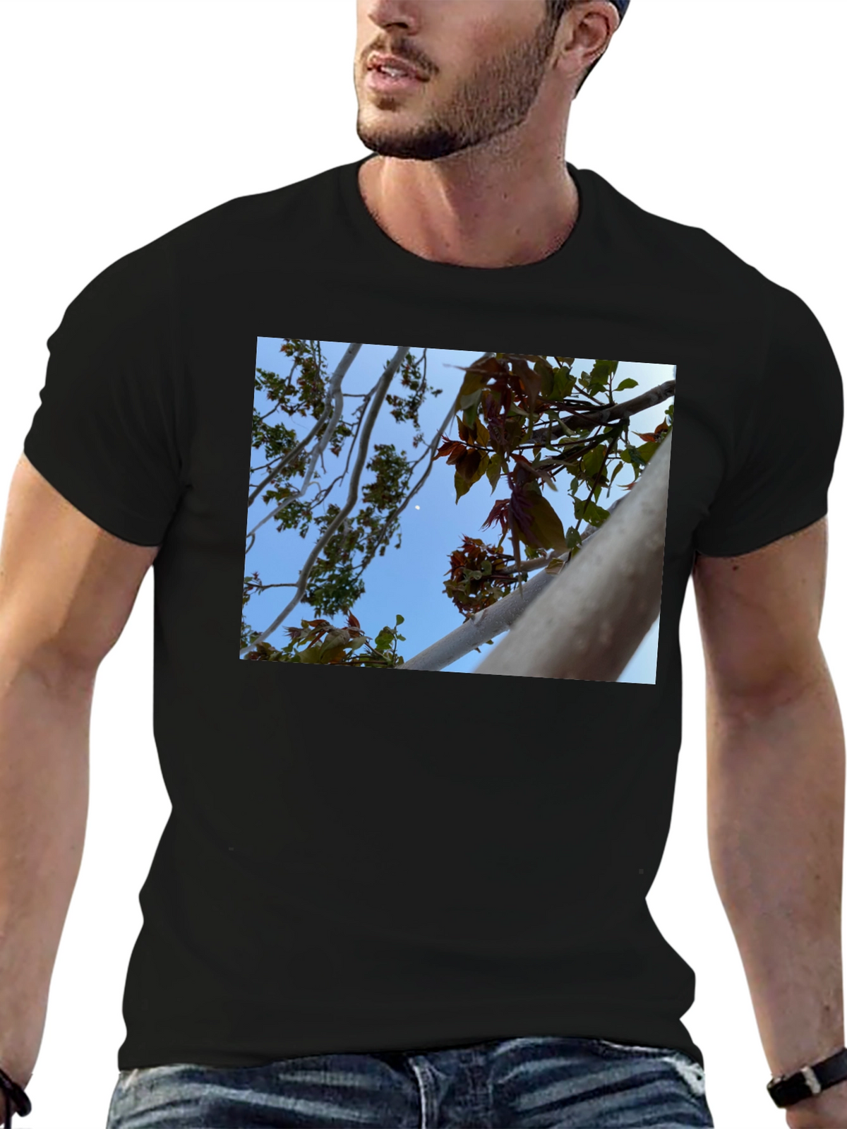 Nature View T-Shirt - Branches & Sky Design