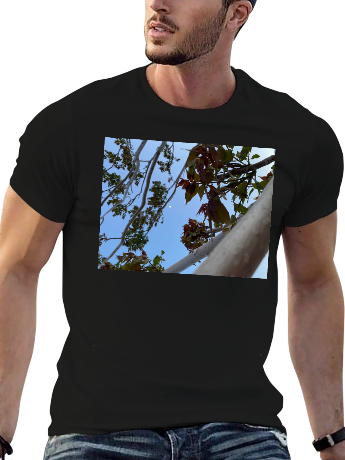 Nature View T-Shirt - Branches & Sky Design