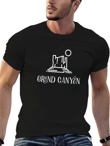 Grand Canyon Graphic Tee - Black Cotton T-Shirt